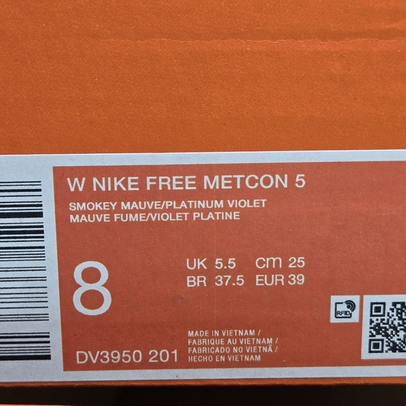 New Nike Free Metcon 5 'Smokey Mauve' Women's Workout Shoes Size 8 - Picture 8 of 8